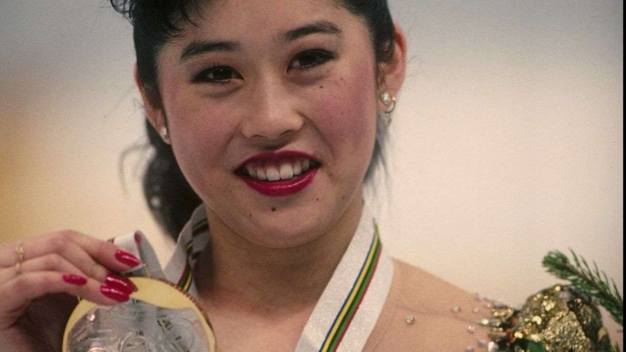 21 Feb 1992: Kristi Yamaguchi of the United States looks on during the Olympic Games in Albertville, France.