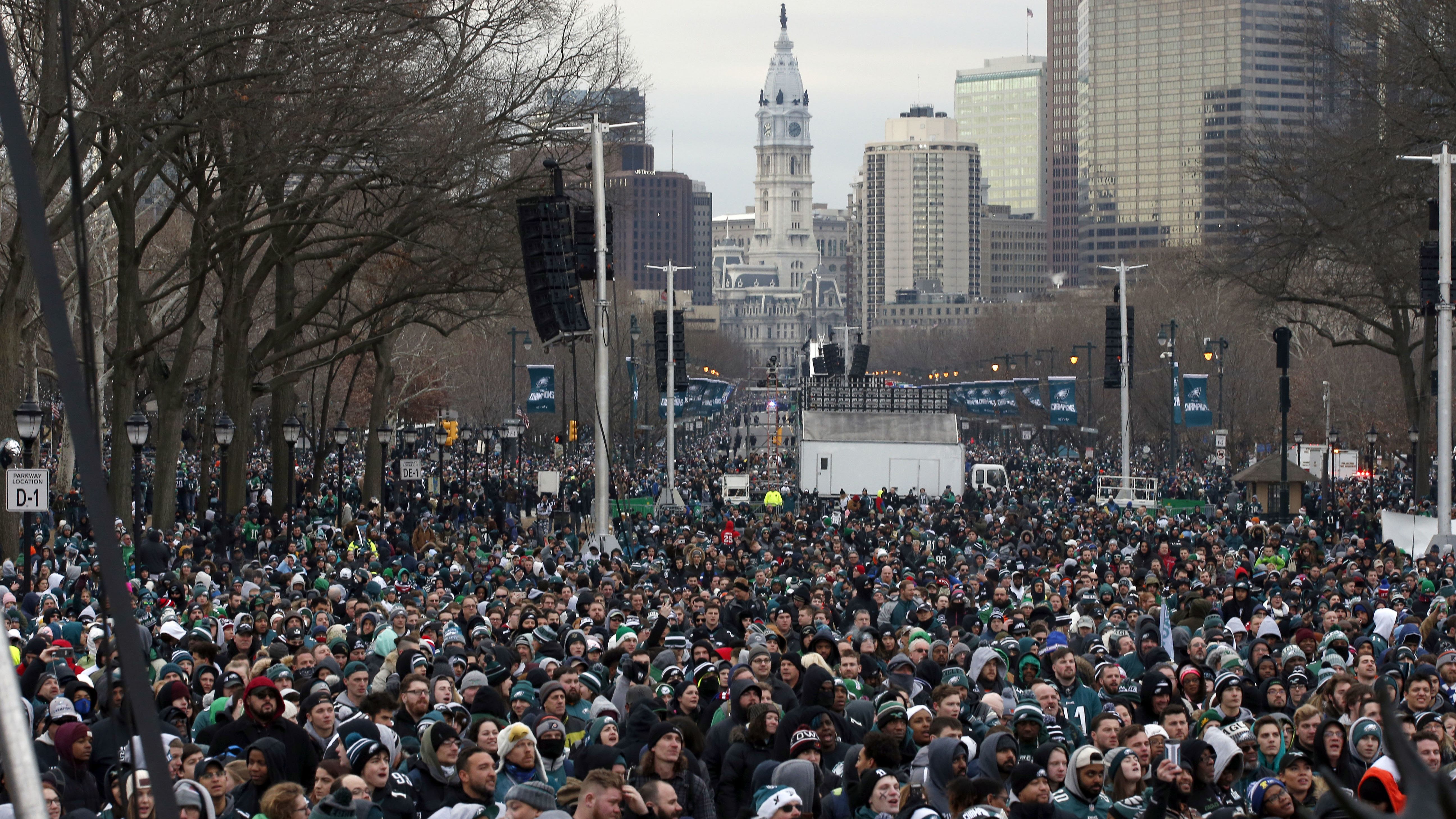 Eagles fans flock to Philadelphia streets for Super Bowl parade