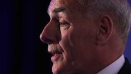 WASHINGTON, DC - JUNE 28:  U.S. Secretary of Homeland Security John Kelly addresses the Center for a New American Security "2017 Navigating the Divide Conference" June 28, 2017 in Washington, DC. 