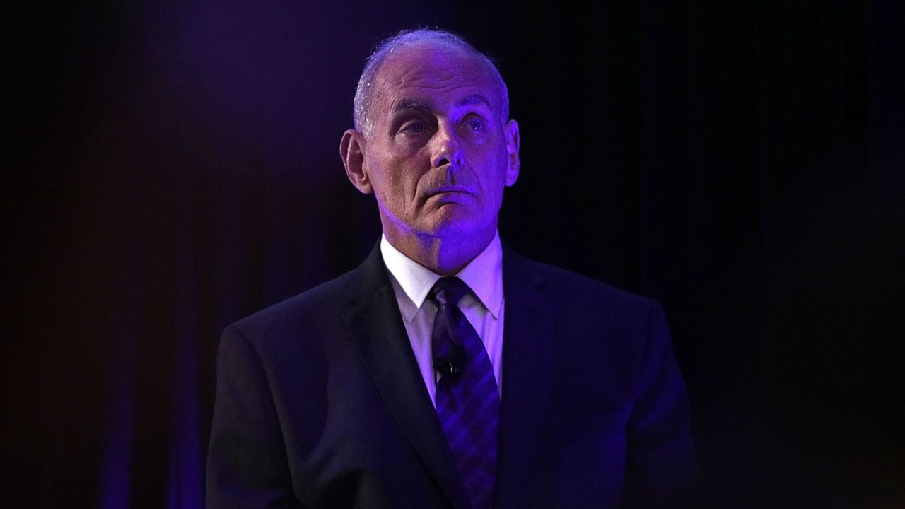 WASHINGTON, DC - JUNE 28:  U.S. Secretary of Homeland Security John Kelly waits to be introduced prior to his address to the Center for a New American Security "2017 Navigating the Divide Conference" June 28, 2017 in Washington, DC.