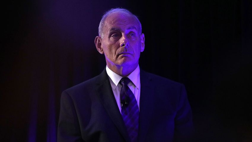 WASHINGTON, DC - JUNE 28:  U.S. Secretary of Homeland Security John Kelly waits to be introduced prior to his address to the Center for a New American Security "2017 Navigating the Divide Conference" June 28, 2017 in Washington, DC. 
