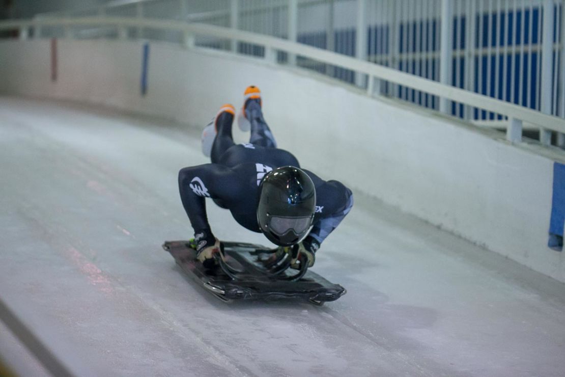 'With my chin three inches from the ice'