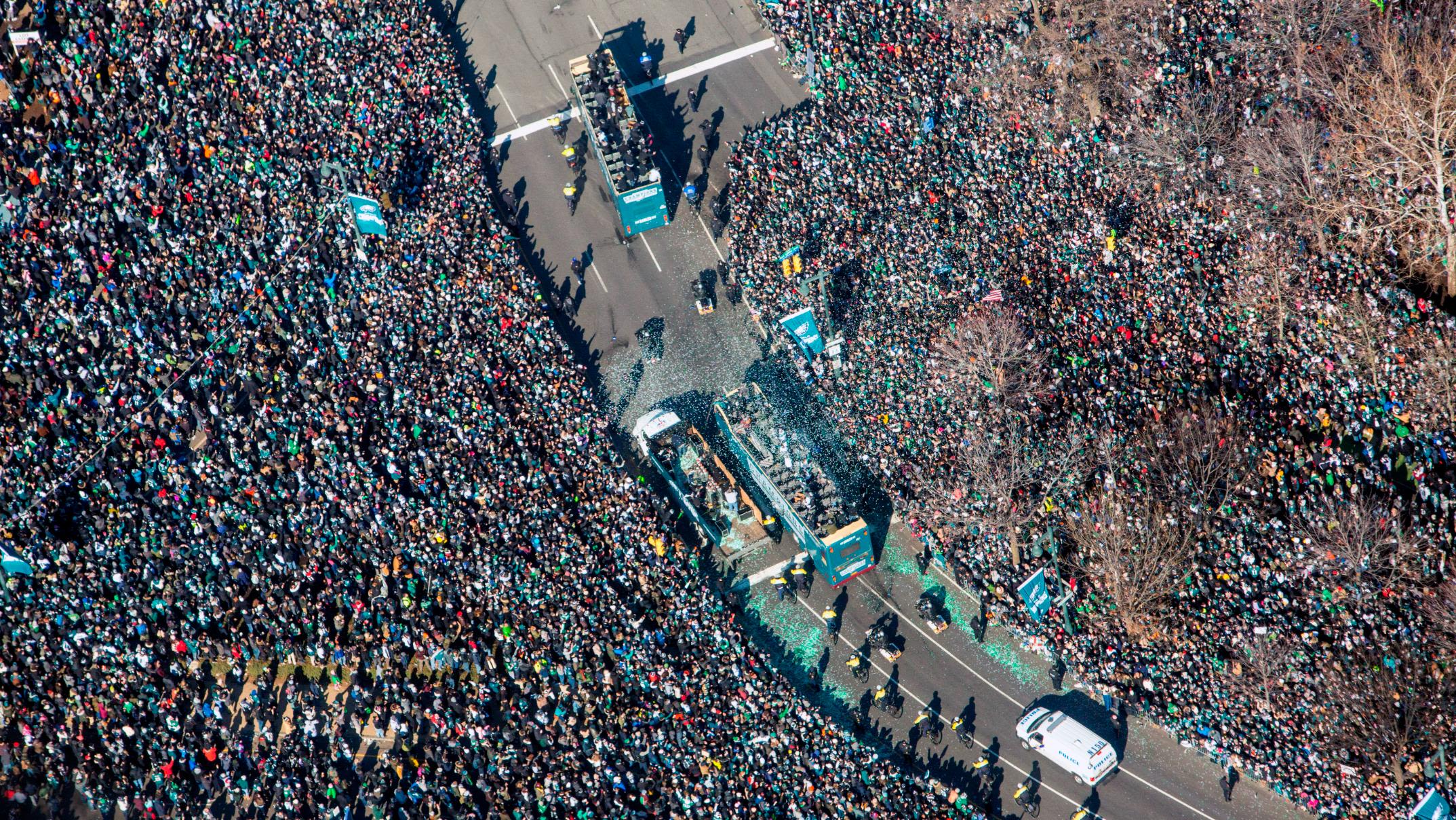 Where will Eagles parade in Philly land among largest crowds in U.S.  history? 