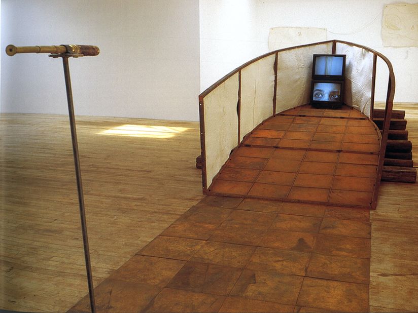 Detail from "Boat" (1994). Since the 1980s, Sundaram's work has been affected by wide-ranging social and political concerns, including the theme of migration. 