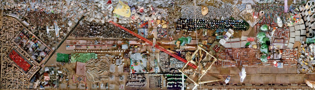 Master Plan (1988), charcoal and photographs on paper.