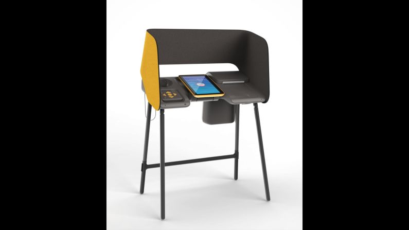 Designed for Los Angeles County as a modular system that can adapt over time, this voting booth exemplifies inclusive design, ensuring an accessible voting experience. It addresses voters with learning disabilities, vision and hearing loss, those unfamiliar with technology, who speak languages other than English, and in wheelchairs.