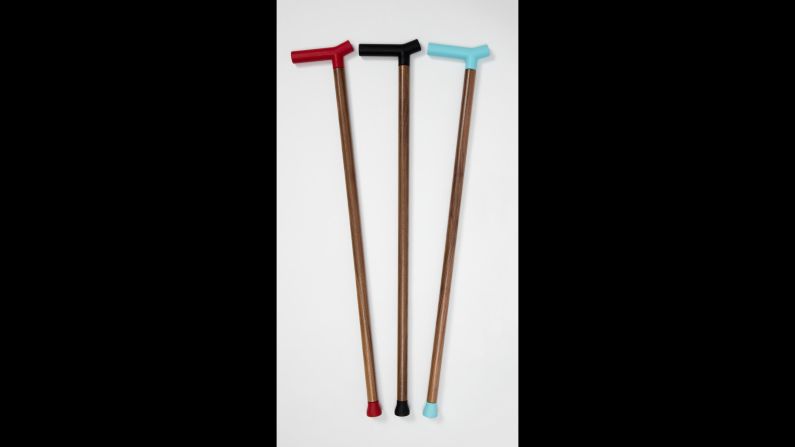 The Chatfield Walking Cane's silicone covered handle allows the cane to be propped up and rest against a wall without sliding. Its upturned "nose" is comfortable to grip and intuitively positions the hand directly over the wooden shaft for greater stability during use.