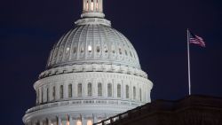 The US Capitol Building is seen at dusk in Washington, DC, February 6, 2018, as lawmakers work to avert a government shutdown later this week.
Congressional leaders said Tuesday they were close to a budget deal that would keep the US government open -- despite President Donald Trump calling for a shutdown if he does not get his way on immigration. / AFP PHOTO / SAUL LOEB (Photo credit should read SAUL LOEB/AFP/Getty Images)