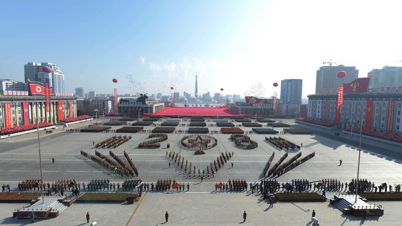 <a href="https://www.cnn.com/2018/02/08/asia/military-parade-north-korea-intl/index.html" target="_blank">A military parade</a> in Pyongyang, North Korea, marks the 70th anniversary of North Korea's army on Thursday, February 8. The photo was released by North Korea's state-run news agency.