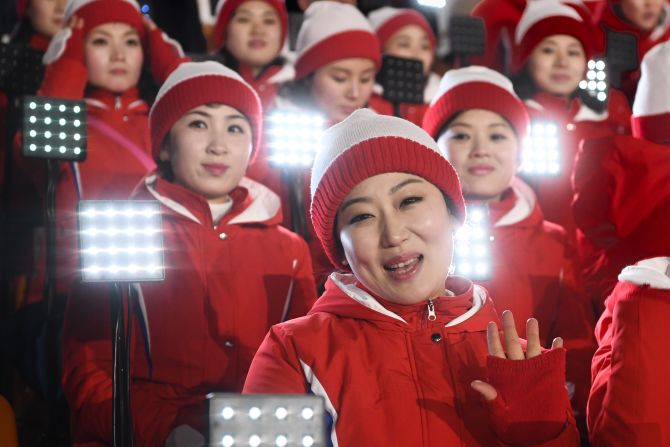 Whether a symbol of diplomacy or propaganda, North Korea's cheerleading squad made for mesmerizing viewing. The 230-strong troupe could be seen singing and clapping their country's athletes -- perfectly in sync.