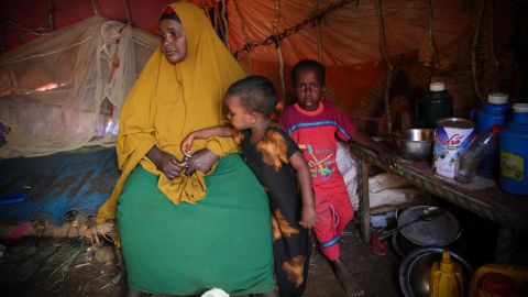 Noori and her children arrived 13 months ago in Baidoa, forced to flee because of fighting between al-Shabaab and government forces.