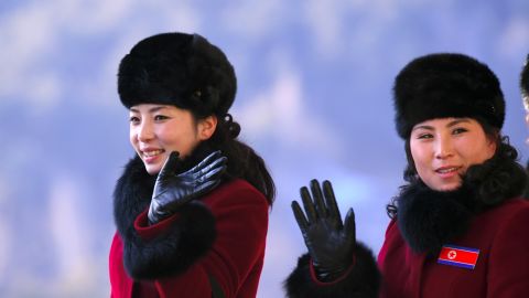 More than 200 young North Korean women have arrived in South Korea to root for athletes from both sides of the peninsula at the Winter Olympics. 