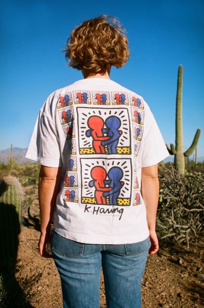Keith Haring's "Act Against AIDS '93" from the series Not In Your Face (Photographed by Susan A. Barnett).
