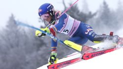 KILLINGTON, VT - NOVEMBER 26: Mikaela Shiffrin of USA competes during the Audi FIS Alpine Ski World Cup Women's Slalom on November 26, 2017 in Killington, Vermont. (Photo by Alexis Boichard/Agence Zoom/Getty Images)