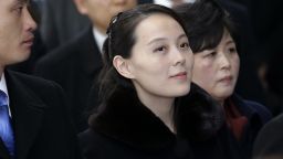 Kim Yo Jong,  sister of North Korean leader Kim Jong Un, arrives at the Incheon International Airport in Incheon, South Korea, Friday, Feb. 9, 2018.  The sister of the North Korean leader on Friday became the first member of her family to visit South Korea since the 1950-53 Korean War as part of a high-level delegation attending the opening ceremony of the Pyeongchang Winter Olympics. (AP Photo/Ahn Young-joon)