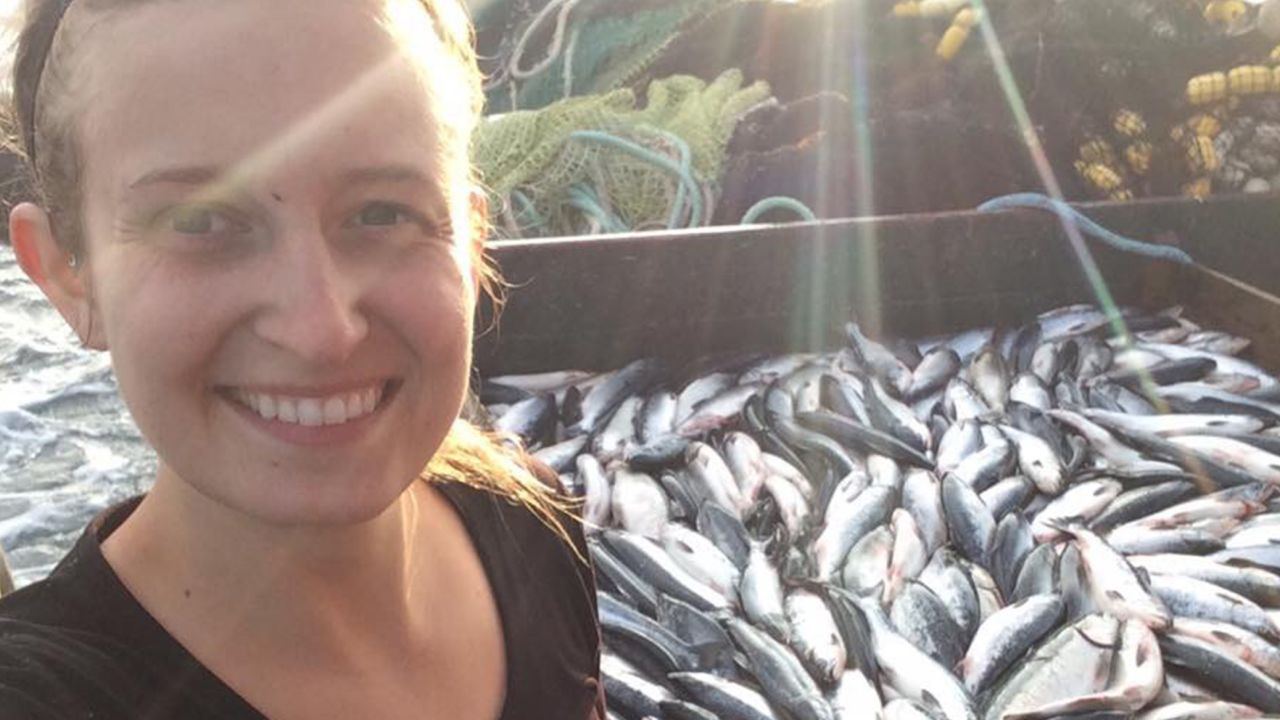 At age 26, Abby Beckley worked on a salmon boat in Alaska.