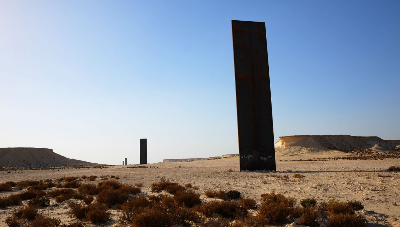 <strong>East-West/West-East: </strong>Artist Richard Serra's huge monolithic sculptures can be found out in Qatar's western desert.