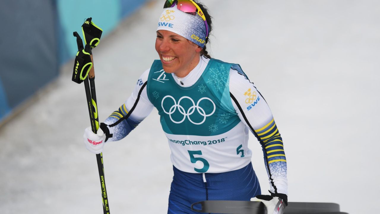 Sweden's Charlotte Kalla has now won three golds at the Winter Olympics.