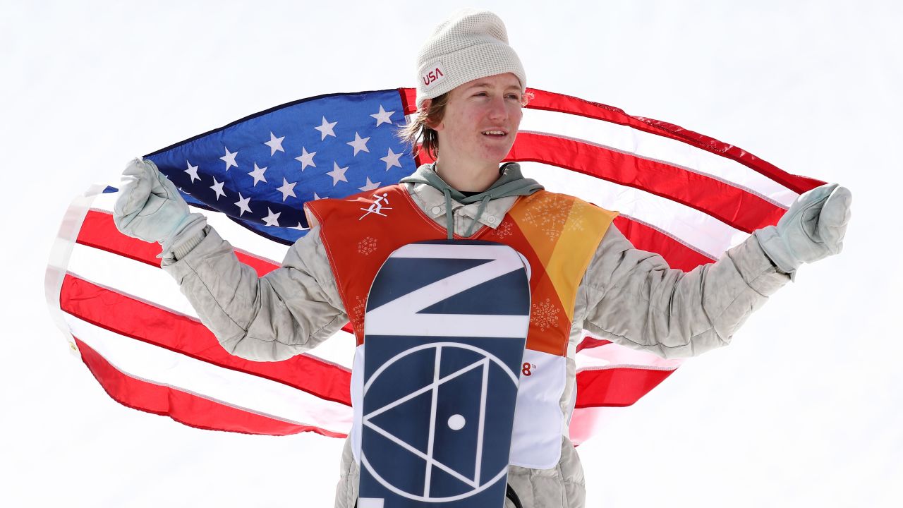 Redmond Gerard of the United States poses after winning gold in the snowboarding slopestyle. Max Parrot from Canada won the silver medal while fellow Canadian Mark McMorris took the bronze. The 17-year-old Gerard became the youngest American ever to medal in a snowboarding event in the Olympics and the first American to medal at the 2018 PyeongChang Games.