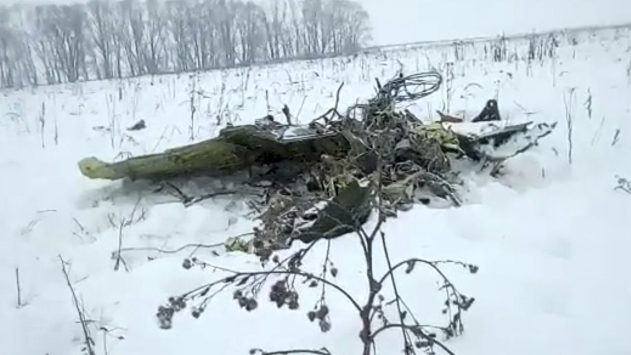 Fragments of the plane were found scattered across snowy terrain.