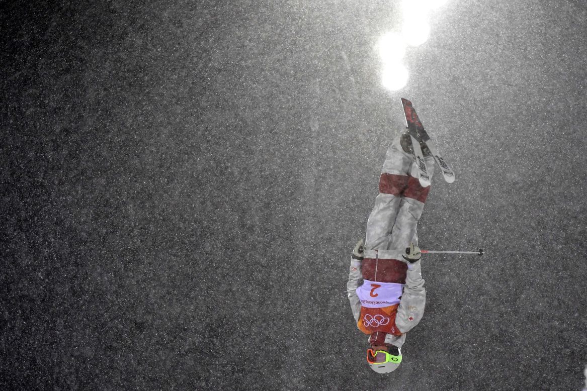 Canada's Andi Naude competes in the women's moguls.