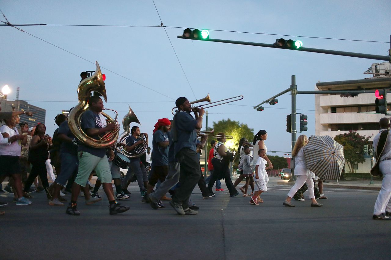 "Some people think second line bands are just for Mardi Gras. We use second line bands here in New Orleans for everything. You know, funerals, birthday parties, some people use it for divorce," said New Orleans native Kenneth Garnett. "Any type of celebration. I think from where I have been, we're the only city that does that."
