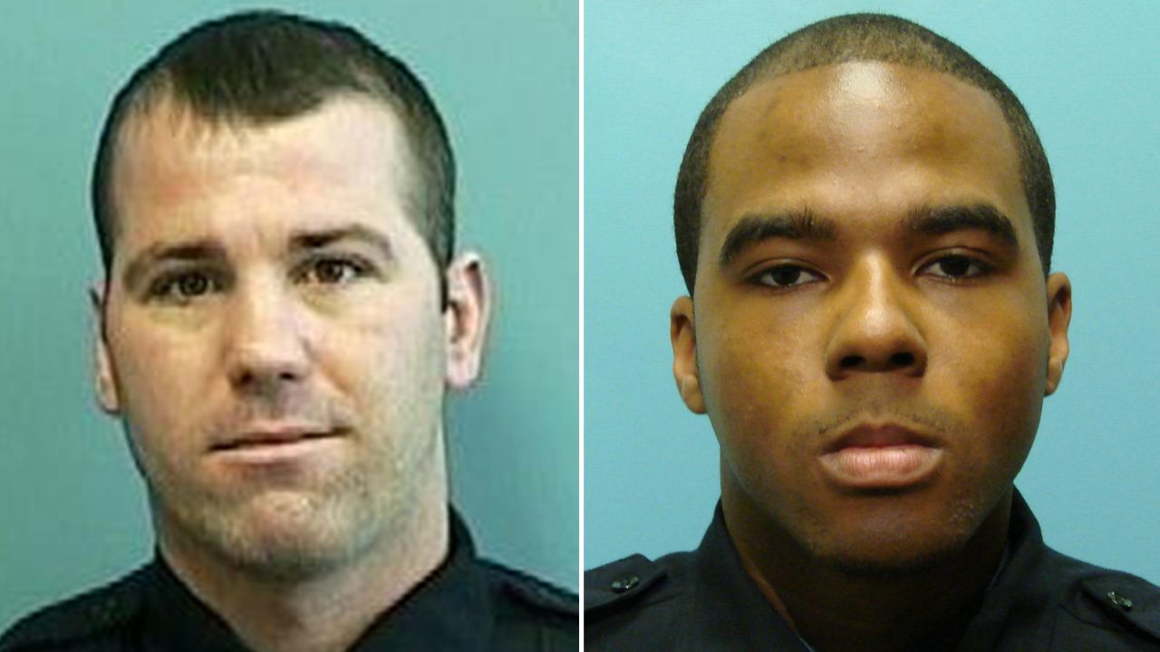 Former Baltimore Police detectives Daniel Hersl, left, and Marcus Taylor.