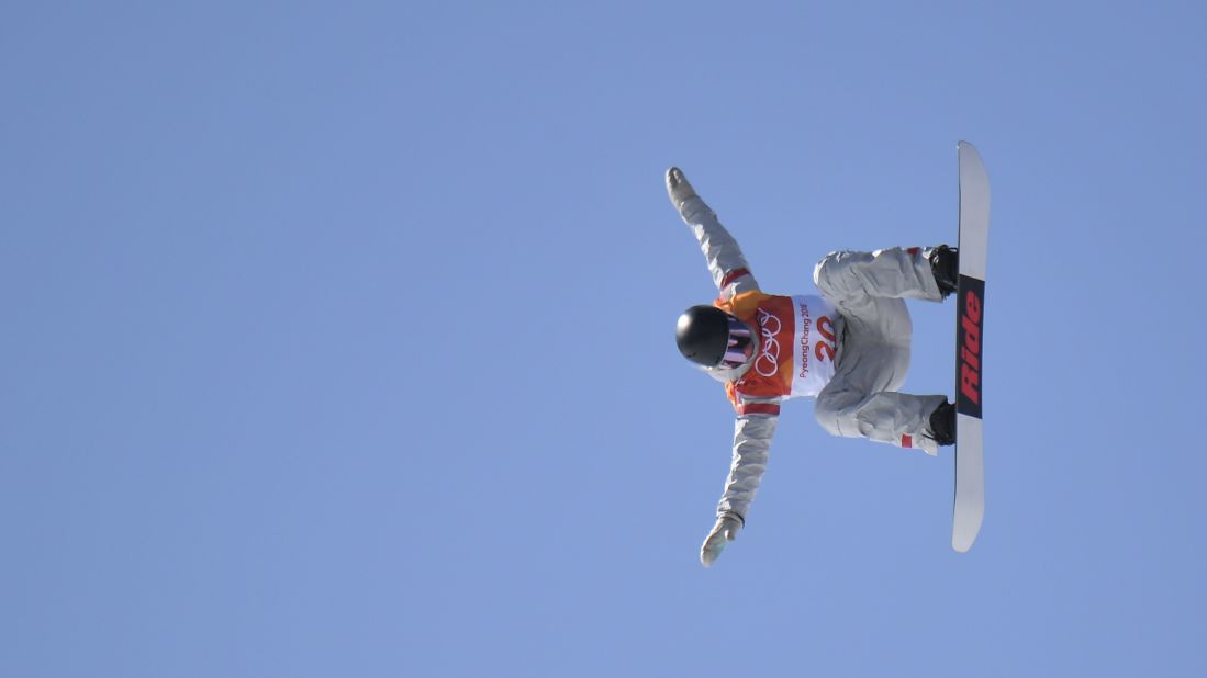 American snowboarder Jessika Jenson competes in the slopestyle final.