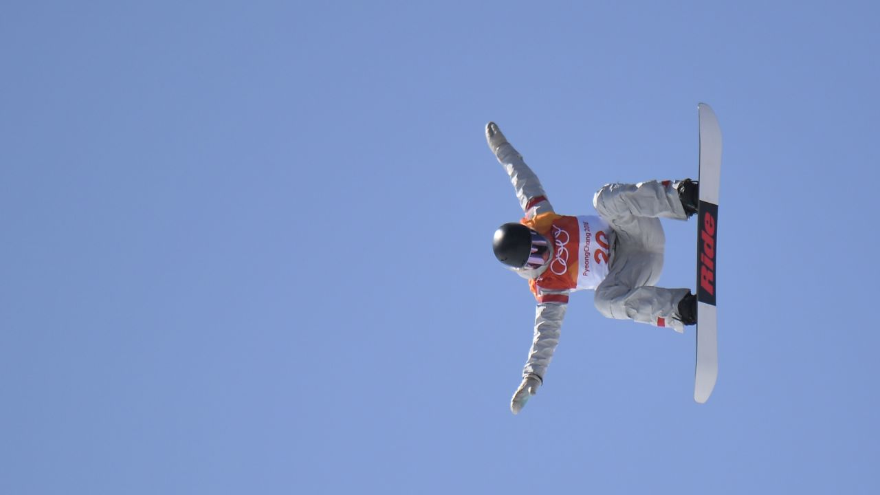 American snowboarder Jessika Jenson competes in the slopestyle final.