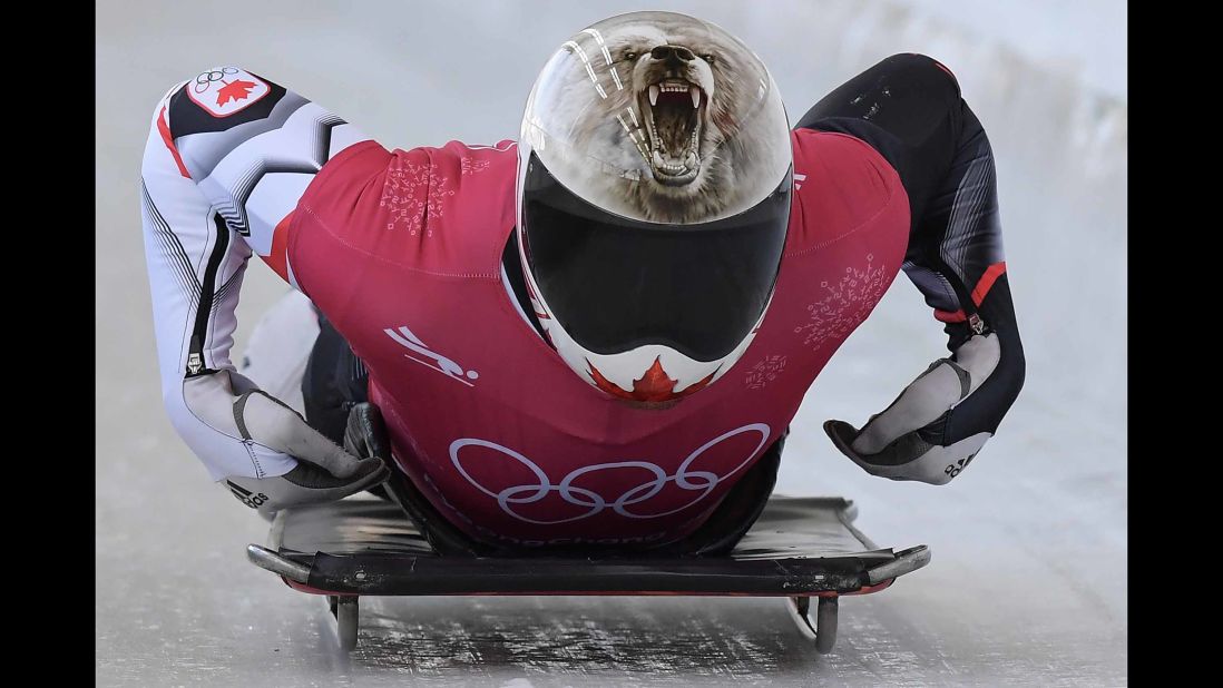 Canada's Barrett Martineau trains for the skeleton.