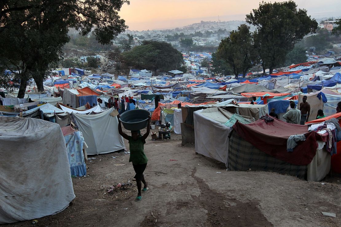 The earthquake left many thousands homeless and turned large parts of Port-au-Prince into refugee camps. 