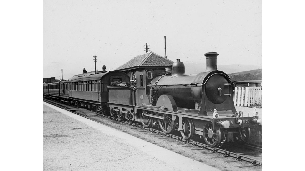 Scottish sleeper trains have been traveling up and down the country for almost 150 years. Pictured here: A North British Railway passenger train waits at Spean Bridge station, in around 1900.