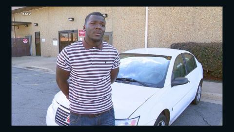 Trenton Lewis was gifted a 2006 Saturn Ion after his co-workers discovered he'd been walking 11 miles to work each day.