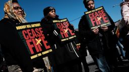 BALTIMORE, MD - FEBRUARY 03:  Activists, residents and those that have lost a loved one to violence participate in a "Peace and Healing Walk" in an area with a high rate of homicides during Baltimore's third "Ceasefire Weekend" on February 3, 2018 in Baltimore, Maryland. 