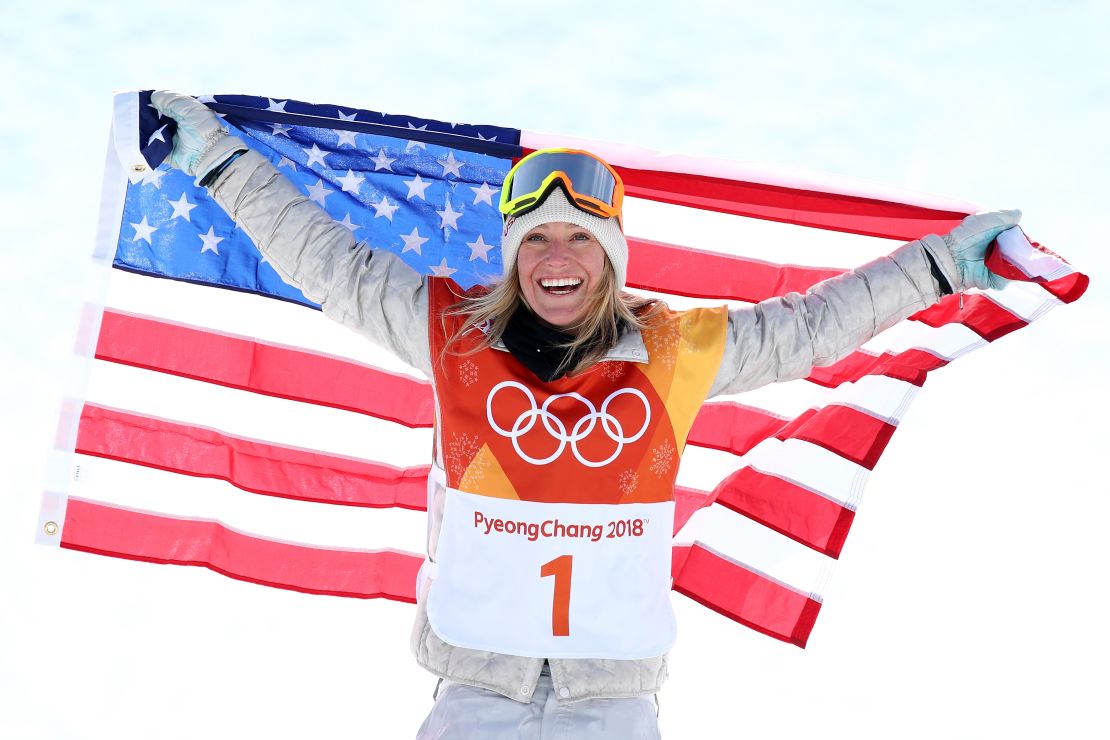 Team USA's Jamie Anderson won her second straight Olympic slopestyle gold.