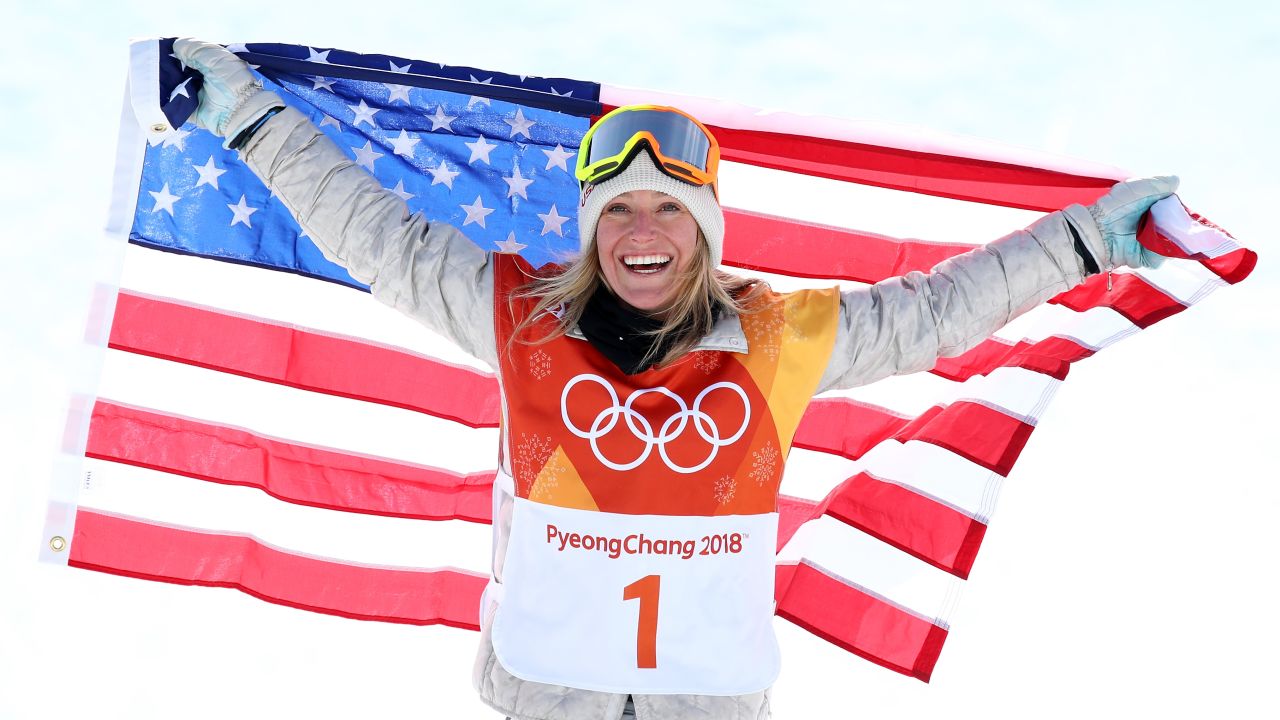 Team USA's Jamie Anderson won her second straight Olympic slopestyle gold.