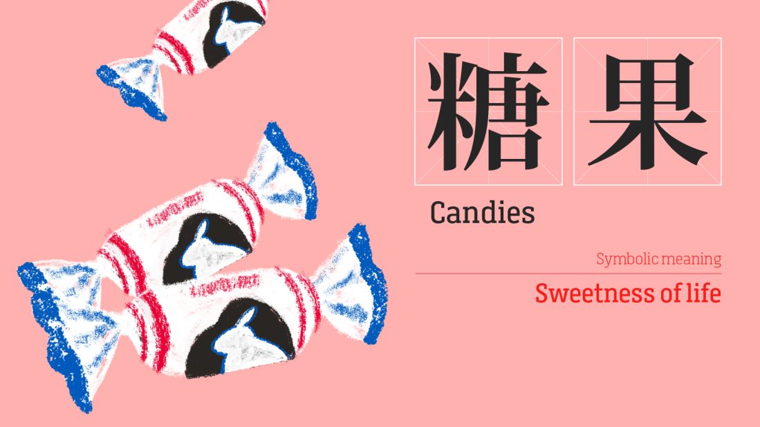 <strong>Candies: </strong>During the Lunar New Year holiday,<strong> </strong>children (and adults) are actually encouraged to binge on sugar. According to tradition, candies symbolize the sweetness of life. <br />