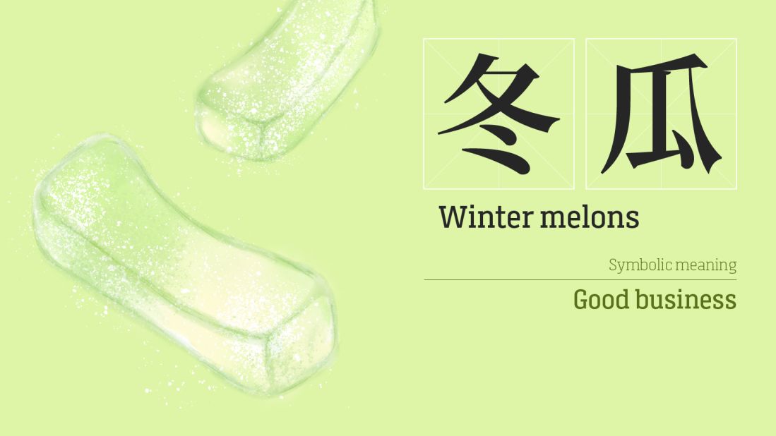 <strong>Winter melons: </strong>Winter melons are consumed in the hopes of starting and ending a year well, especially in matters of business. 