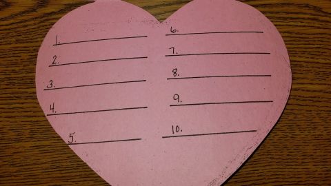 Students are encouraged to write the names of classmates they'd like to dance with.