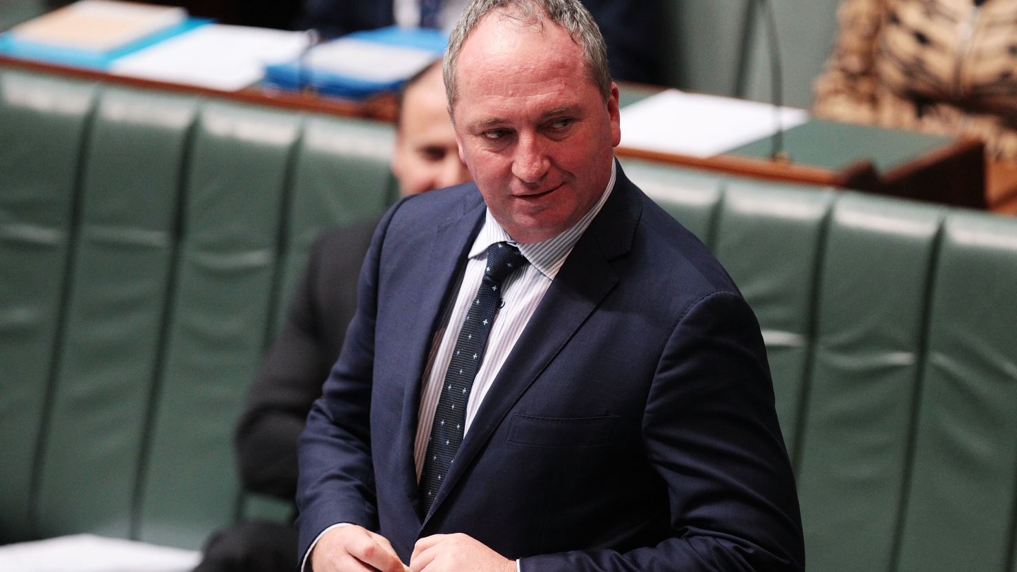 Deputy Prime Minister Barnaby Joyce during House of Representatives question time at Parliament House on October 25, 2017 in Canberra, Australia.