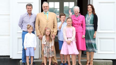 Prince Henrik (second left) with his family in 2015.