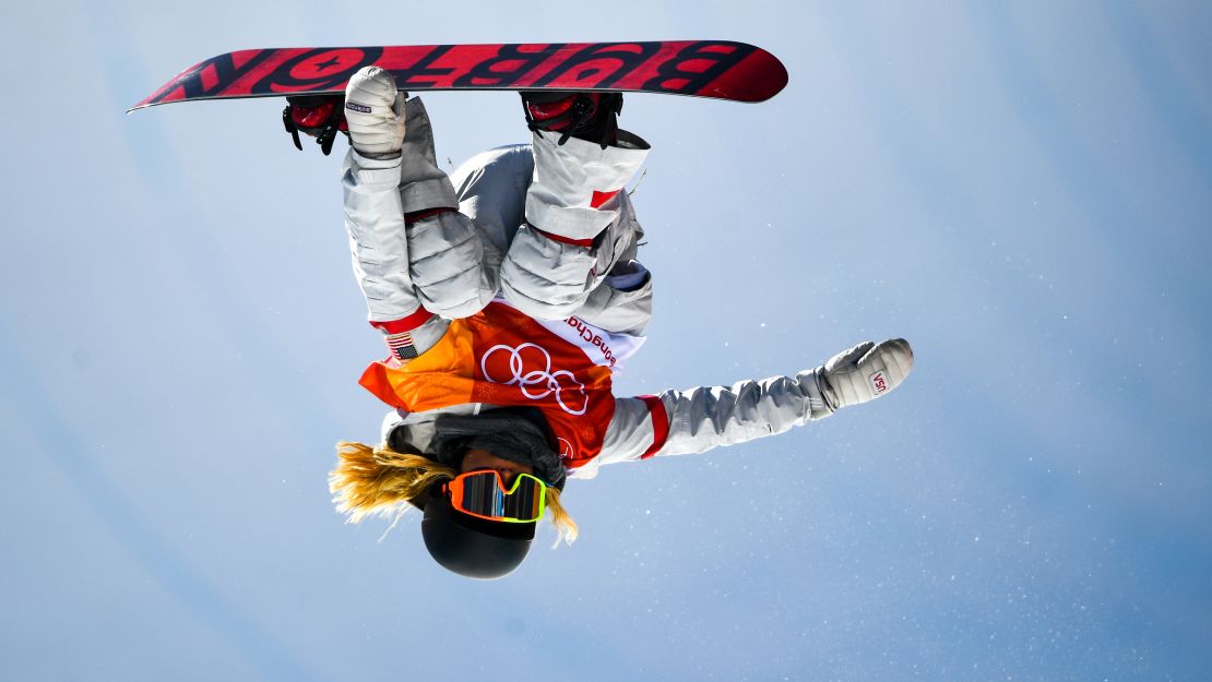 Kim takes flight during one of her three runs Tuesday. (Ramsey Cardy/Sportsfile/Getty Images)