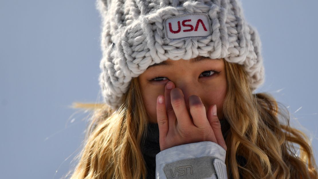 Kim wipes tears from her eyes after clinching gold. (Ramsey Cardy/Sportsfile/Getty Images)