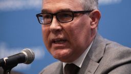 WASHINGTON, DC - NOVEMBER 17:  Environmental Protection Agency Administrator Scott Pruitt speaks during an event November 17, 2017 in Washington, DC. Pruitt addressed The Federalist Society's 2017 National Lawyers Convention at the Mayflower Hotel.  (Photo by Alex Wong/Getty Images)