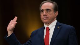 WASHINGTON, DC - FEBRUARY 1: David Shulkin, President Donald Trump's nominee for Secretary of Veterans Affairs, is sworn-in during his confirmation hearing with the Senate Committee on Veterans Affairs, on Capitol Hill, February 1, 2017 in Washington, DC. Shulkin is the current Under Secretary of Health for the U.S. Department of Veterans Affairs. (Photo by Drew Angerer/Getty Images)