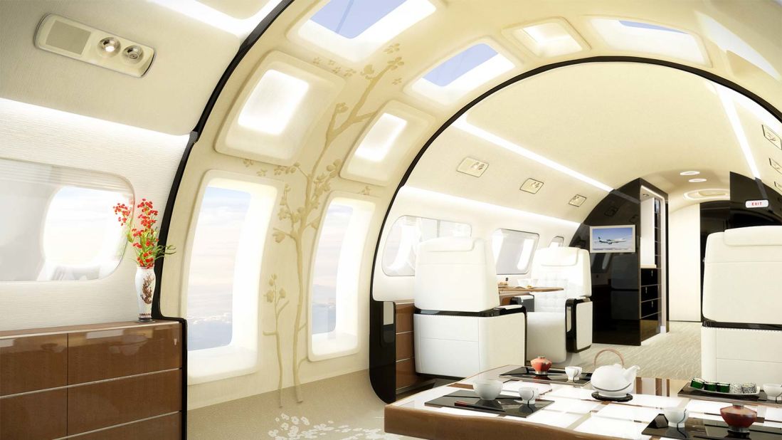 <strong>Kyoto Airship: </strong>Embraer's Kyoto Airship also embraces the large-windowed trend. 