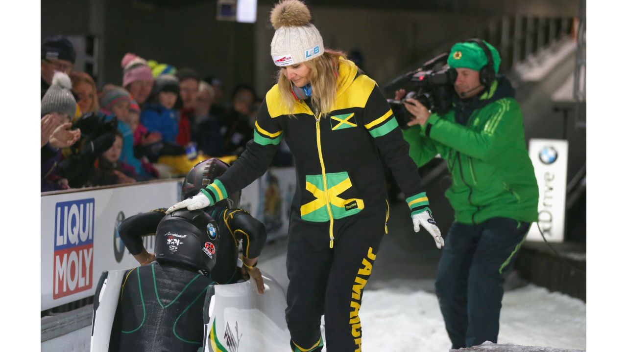 The Jamaican Bobsled Federation said that German coach Sandra Kiriasis (C)  had "elected" to leave.