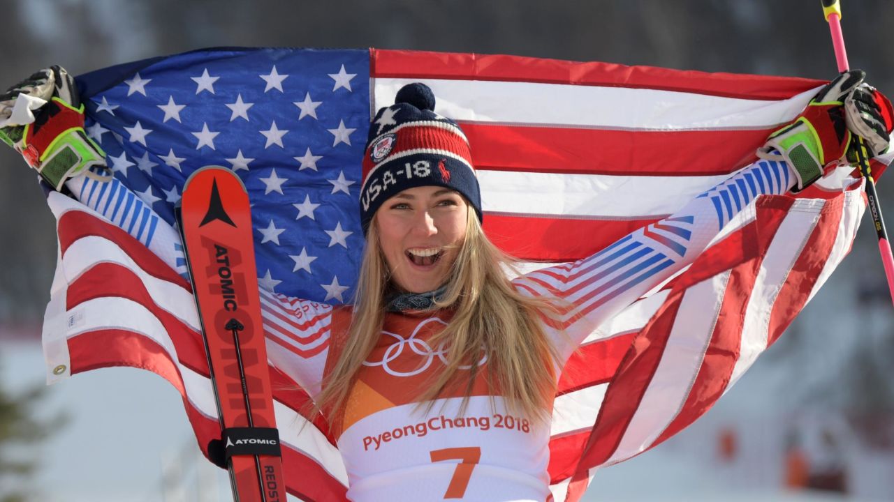 Mikaela Shiffrin won the second Olympic gold of her career with victory in the giant slalom.