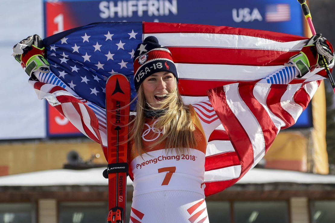 Mikaela Shiffrin won gold in the giant slalom and silver in combined in Pyeongchang.