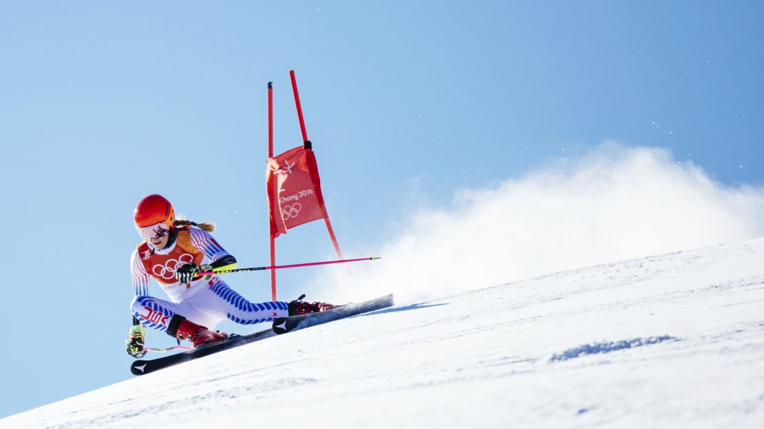 Shiffrin plans to compete in three more races during her stay in Pyeongchang. (Matic Klansek/GEPA Pictures/Sipa/AP)
